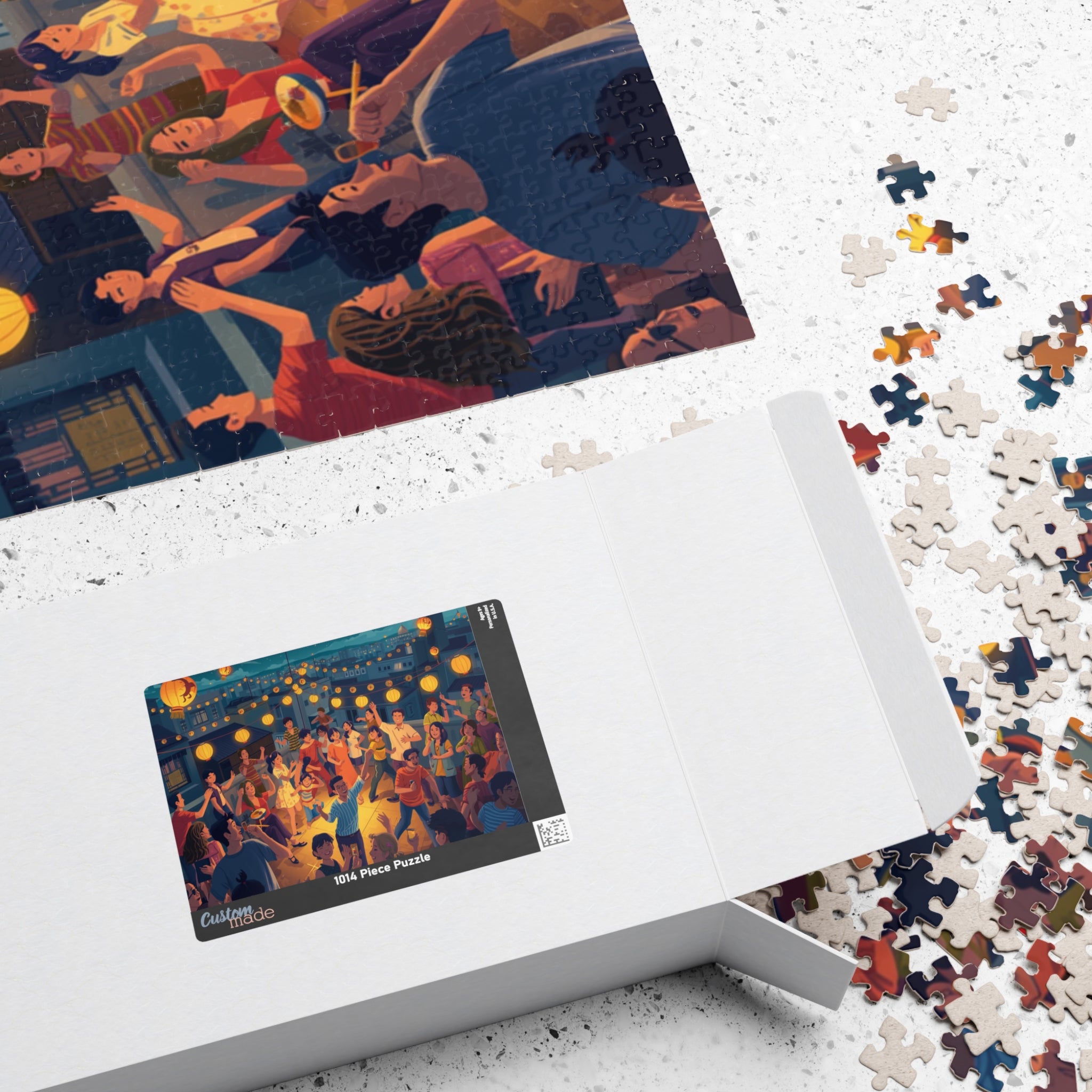 Lantern Festival Puzzle 500 or 1000 Piece Night Celebration Puzzle, Cultural Art Puzzle, Gift for Adults
