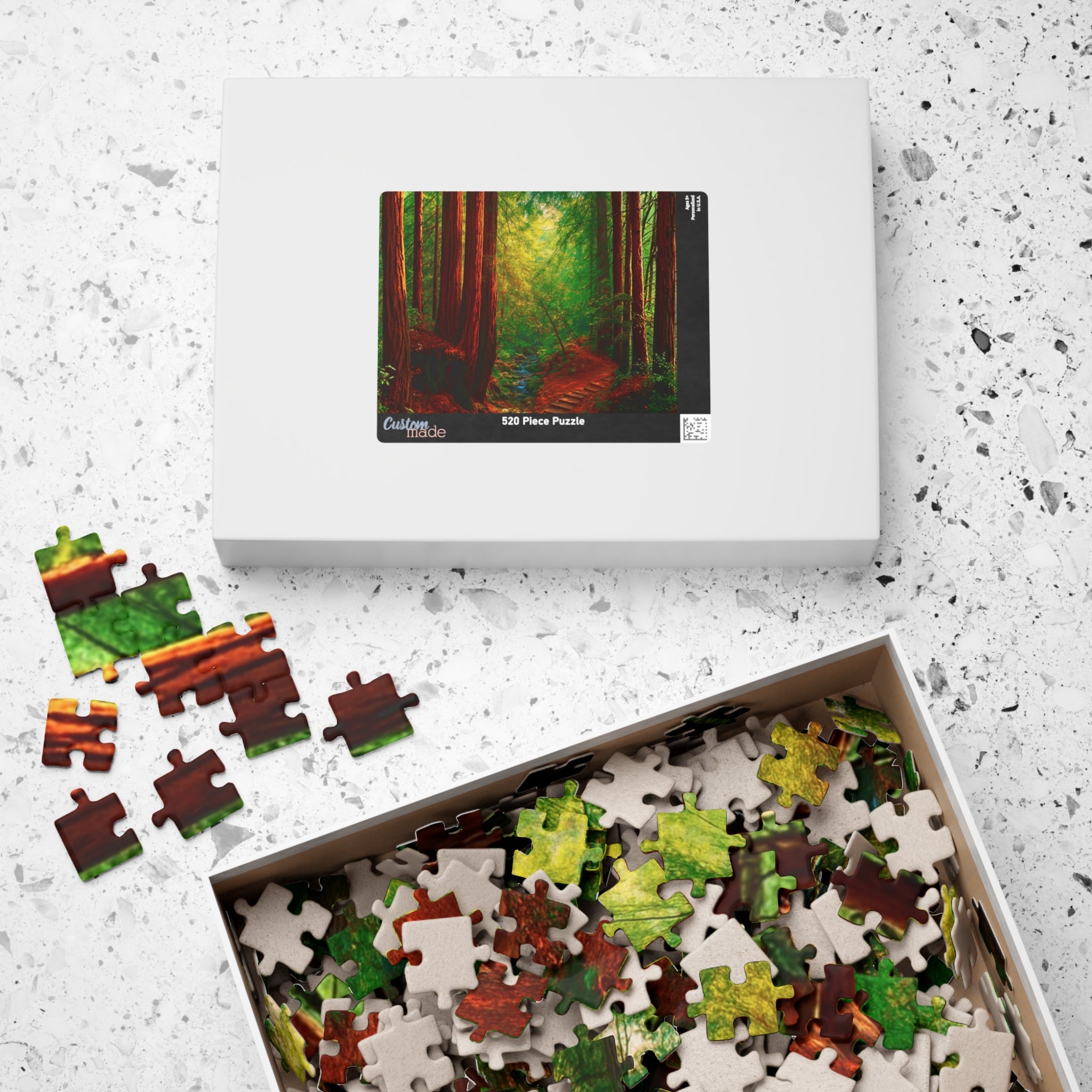 Forest Jigsaw Puzzle 500 or 1000 Piece Nature Puzzle, Peaceful Woodland Scene Puzzle, Gift for Adults