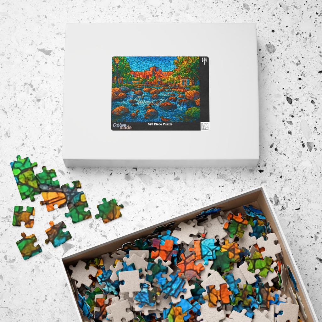 Stone River Puzzle 500 or 1000 Piece Nature Landscape Puzzle, Colorful Scenic Puzzle