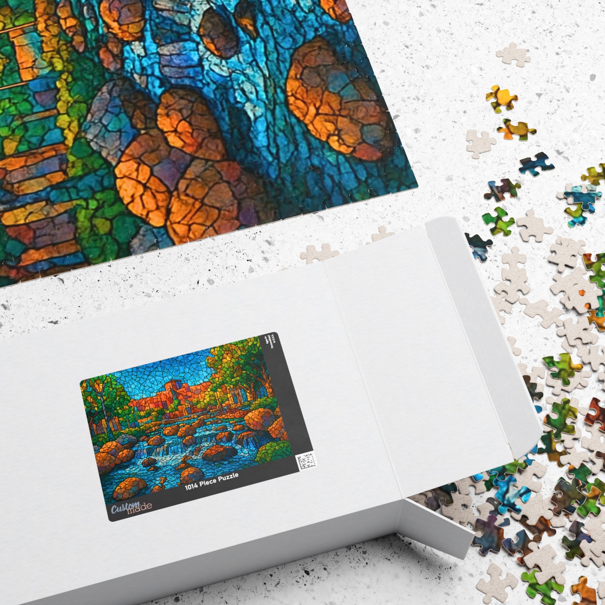 Stone River Puzzle 500 or 1000 Piece Nature Landscape Puzzle, Colorful Scenic Puzzle