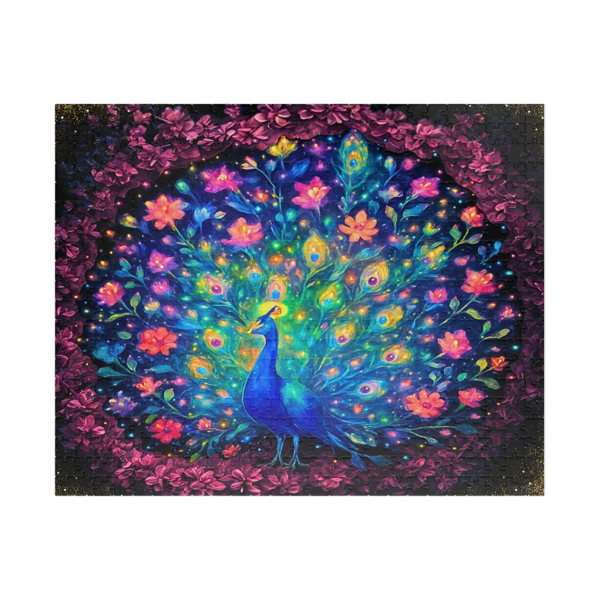 Peacock Jigsaw Puzzle 500 or 1000 Piece Colorful Bird Puzzle, Vibrant Art Puzzle, Unique Gift for Adults