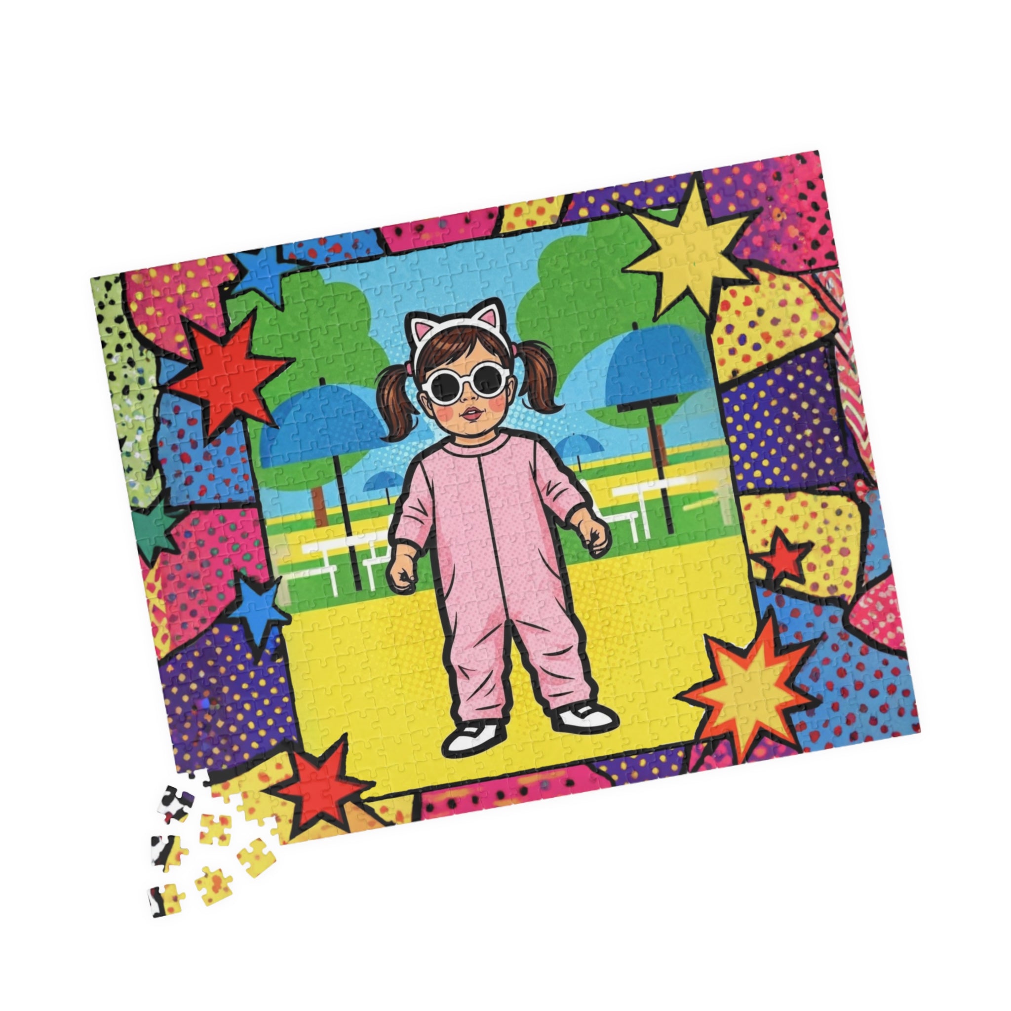 Pop Art Music Puzzle 500 Piece, Colorful Concert Scene Jigsaw Puzzle for Adults
