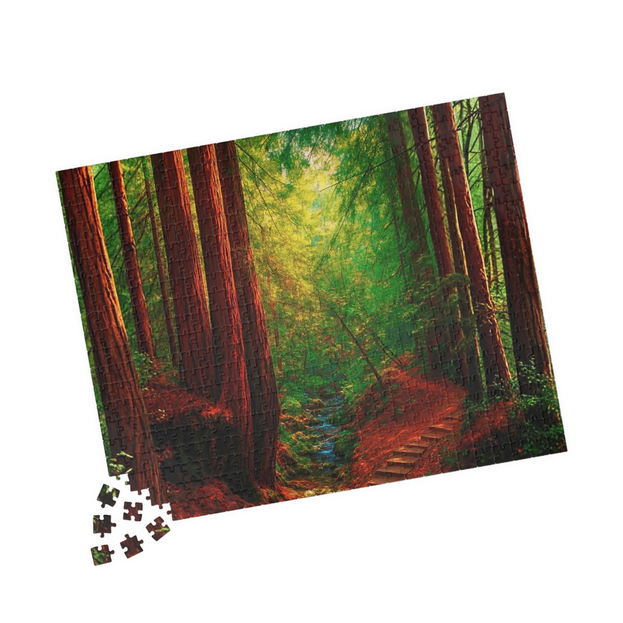 Forest Jigsaw Puzzle 500 or 1000 Piece Nature Puzzle, Peaceful Woodland Scene Puzzle, Gift for Adults