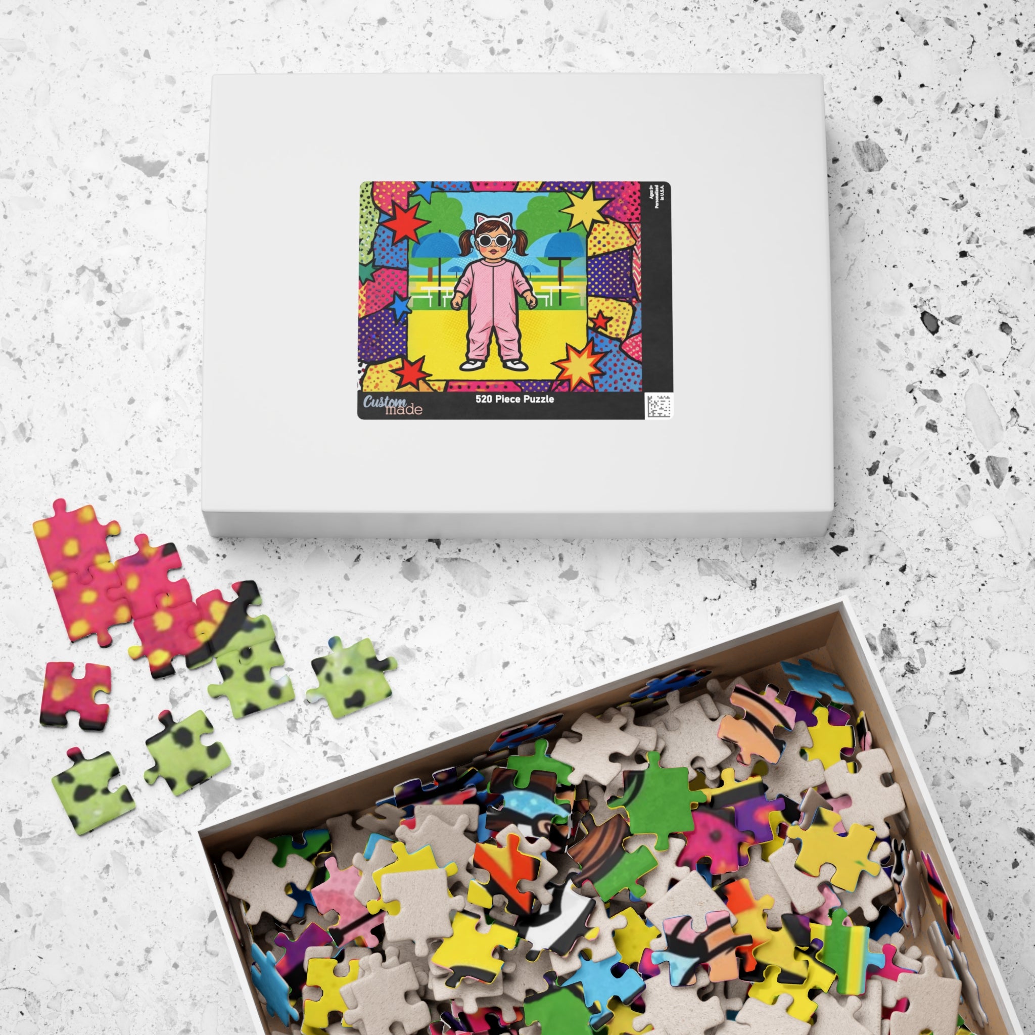 Pop Art Music Puzzle 500 Piece, Colorful Concert Scene Jigsaw Puzzle for Adults