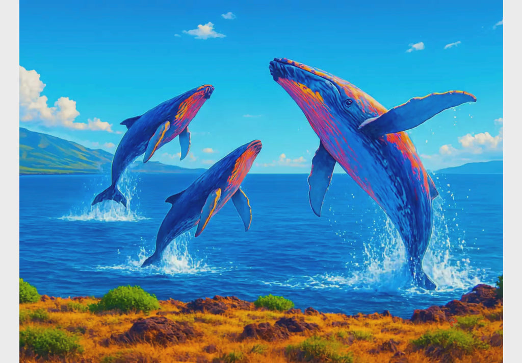 Whale Jigsaw Puzzle 1000 Piece – Ocean Puzzle for Adults, Relaxing Art Puzzle, Unique Gift for Puzzle Lovers, 500 or 1000 Pieces